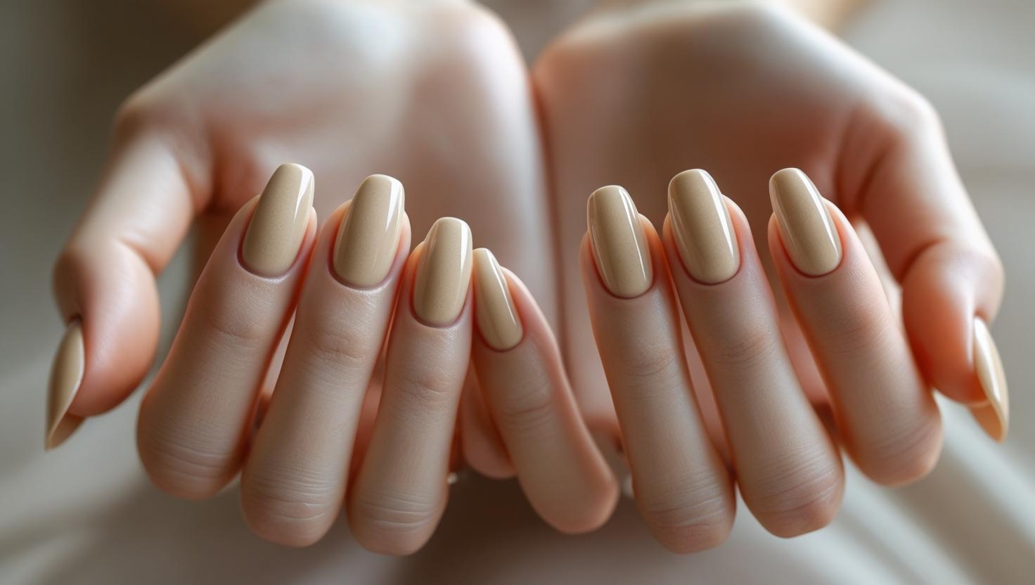 Sandy beiges beach nail