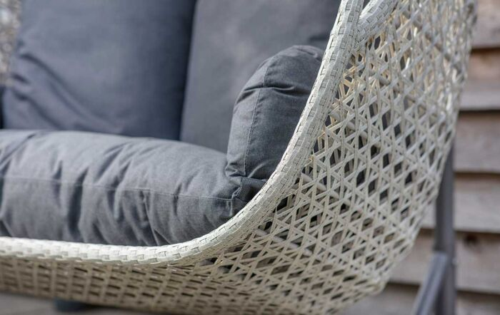 Bramblecrest Monterey Dove Grey Rattan Double Hanging Chair