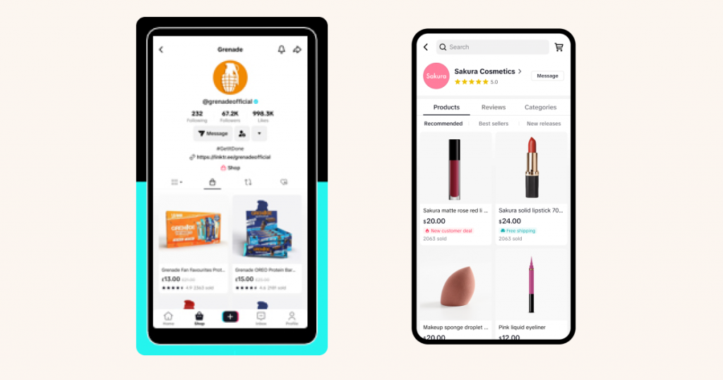 TikTok shop product showcase