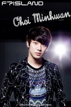 This this contain an image of Choi Min Hwan on a black jacket and a colored inner shirt