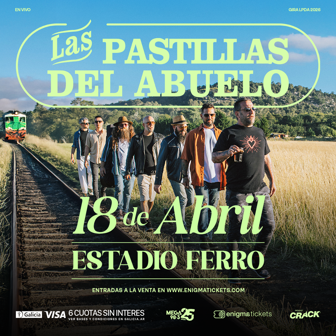 Las Pastillas del Abuelo en vivo: Piti Fernández frente al público en un show multitudinario