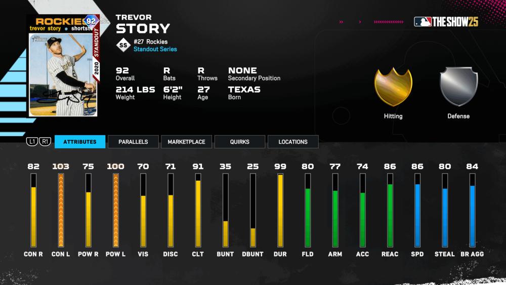MLB The Show 25 Trevor Story