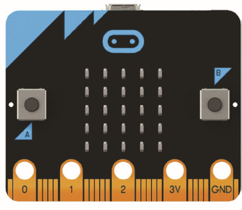 A black and blue circuit board with black and orange circles

Description automatically generated