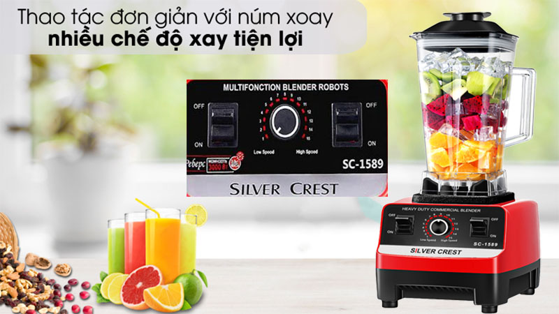 Máy xay sinh tố công nghiệp Silver Crest SC-1589 - Hàng chính hãng