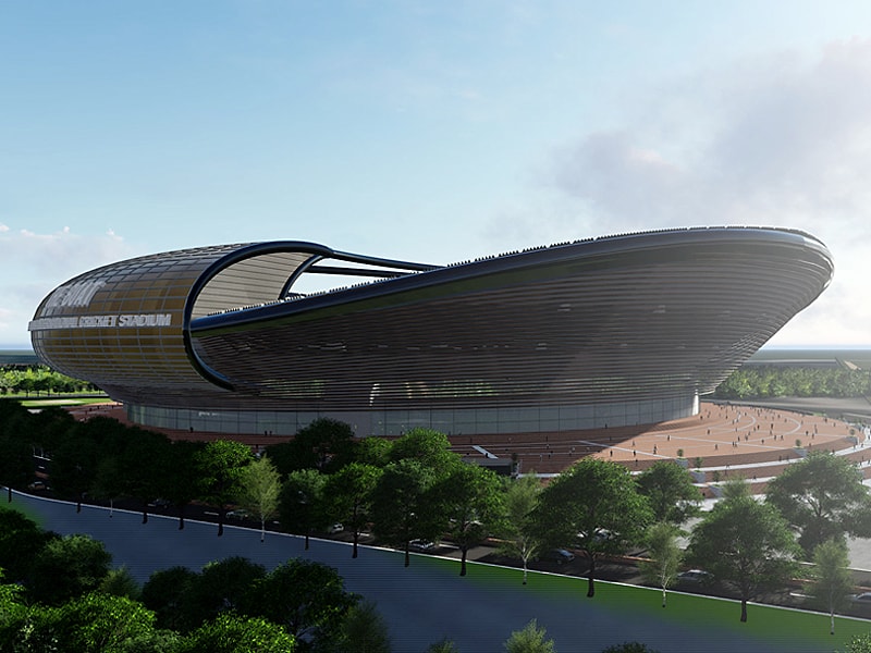 Boat shaped proposed design of the Sheikh Hasina International Cricket Stadium