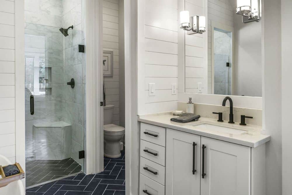A water closet completes the primary bathroom.