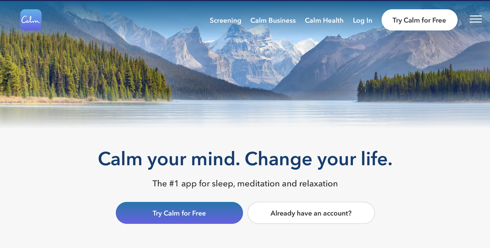 Landing Pages That Convert - Calm