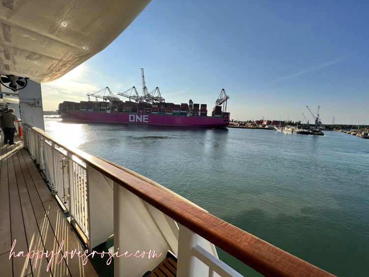 Aurora leaving southampton