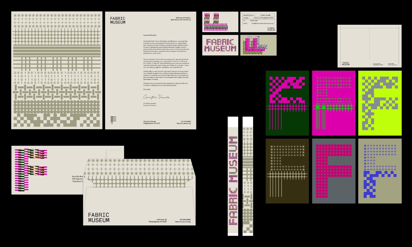 Image from the Where Art and Branding Intertwine: Fabric Museum's Innovative Identity article on Abduzeedo