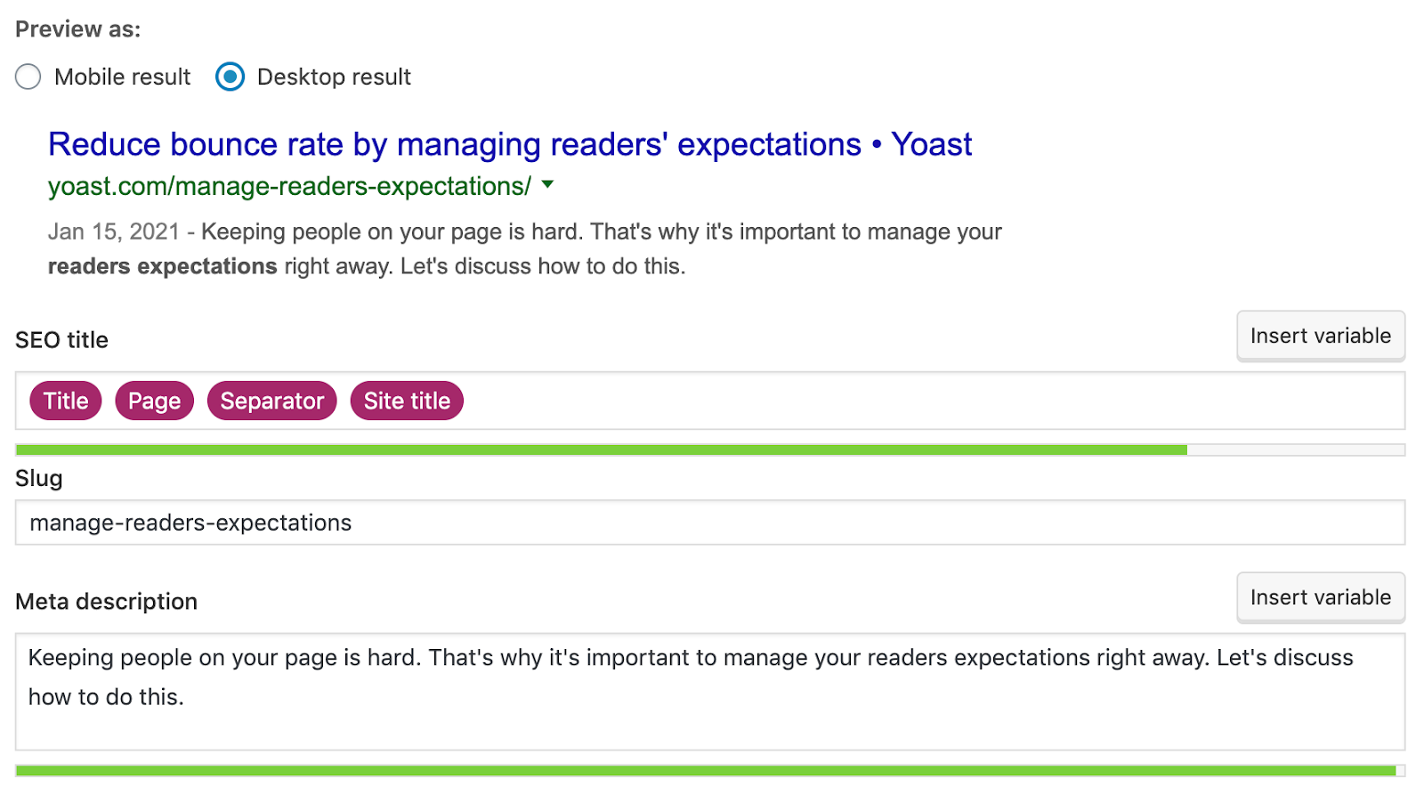 Yoast SEO SEO Title & Meta Description