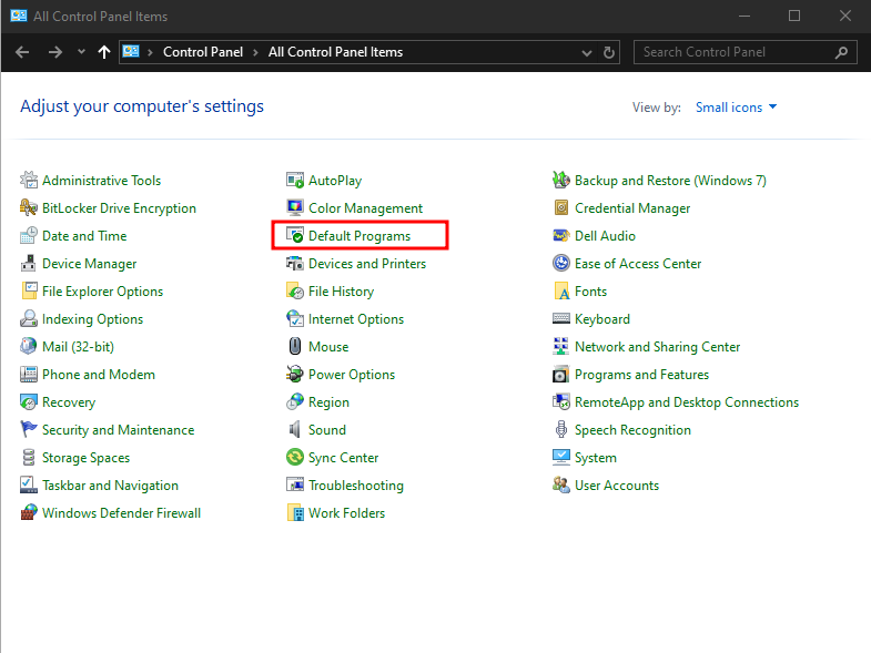 open-control-panel-default-programs