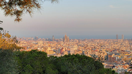 The view from the Turó de Putxet, including the Sagrada Família