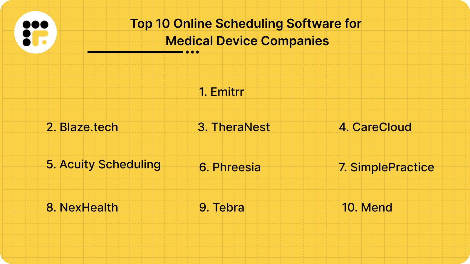 Top 10 Online Scheduling Software for Medical Device Companies