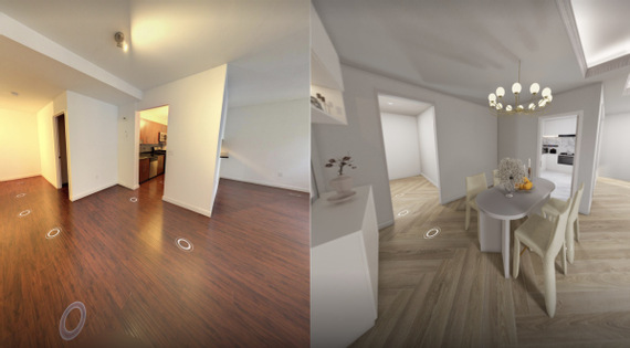 Interior panorama of the room structure