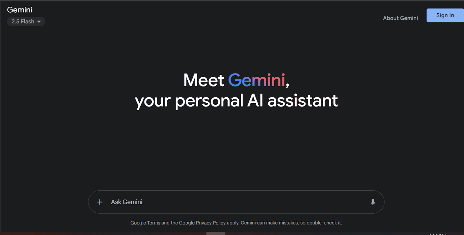 Gemini, one of the most popular AI applications