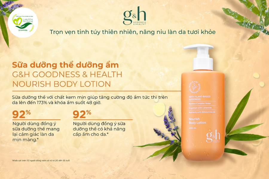 Giới thiệu về Sữa dưỡng thể dưỡng ẩm G&H GOODNESS & HEALTH