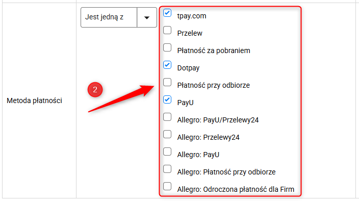W zakładce Efekty dodaj:
﻿
Wyślij email
Wyślij SMS lub
Wyślij powiadomienie