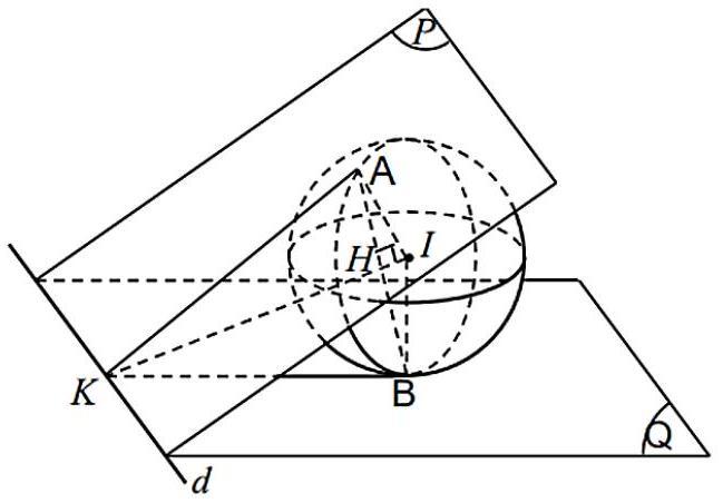A diagram of a triangle and a sphere

AI-generated content may be incorrect.