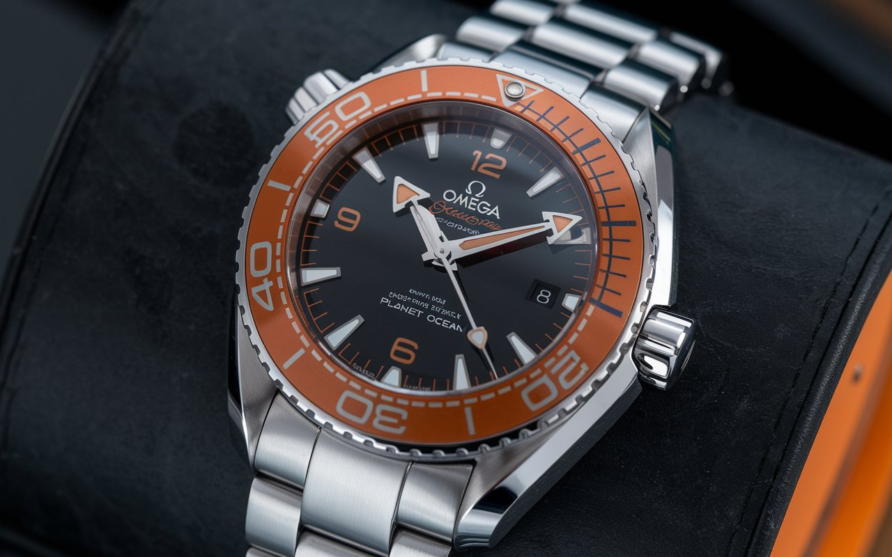 44.1mm Orange Omega Planet Ocean Bezel Insert