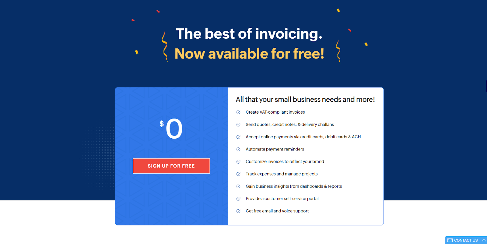 Zoho Invoice Pricing