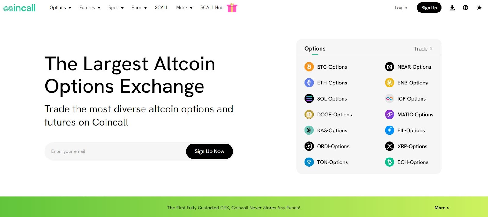 CoinCall crypto options exchange