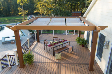 how to extend the lifespan of your michigan deck wood or composite trex pergola with outdoor living space custom built okemos