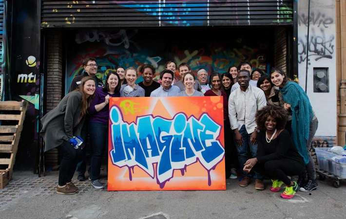 Plan a day of creative painting for some fun team building in San Francisco.