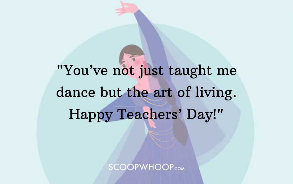 teachers day wishes for dance teacher