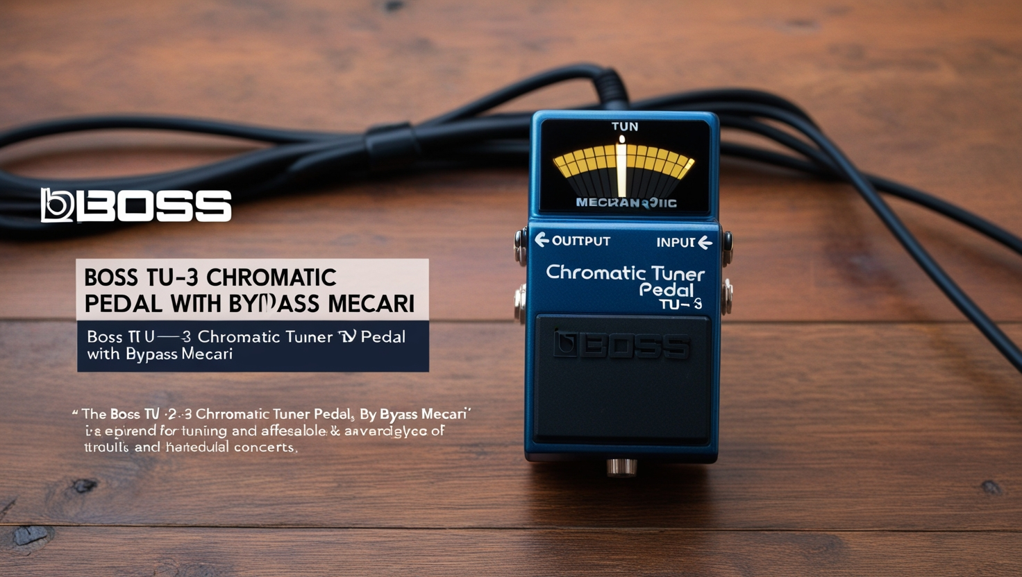 Boss TU-3 Chromatic Tuner Pedal with Bypass Mecari