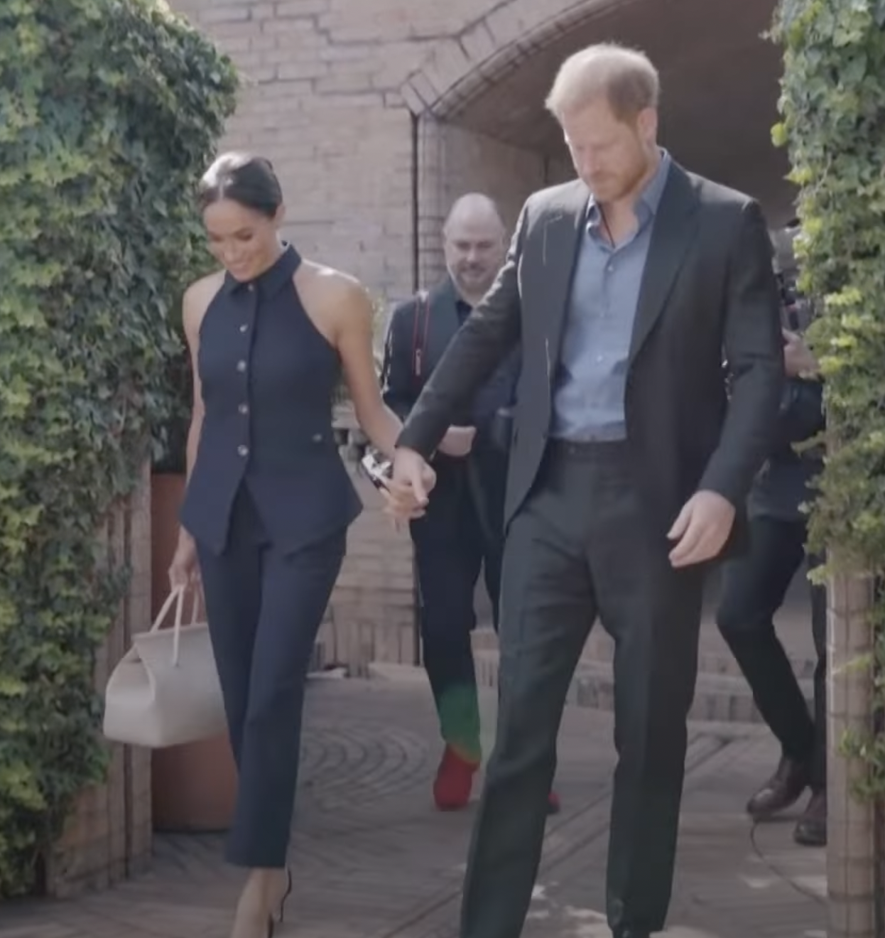 The Duchess and Duke of Sussex during their Colombia tour on August 15, 2024. | Source: YouTube/ The Times and The Sunday Times