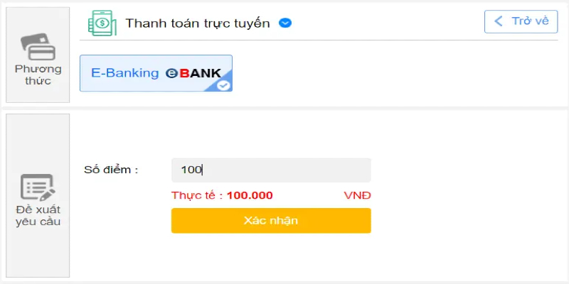 Thanh toán trực tuyến được rất nhiều người chơi lựa chọn sử dụng