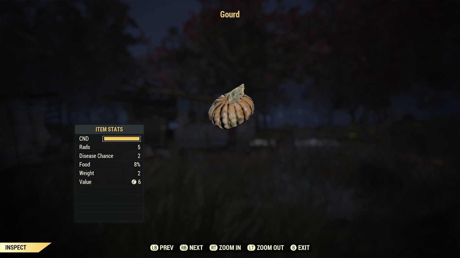 Fallout 76 Gourd Item Stats