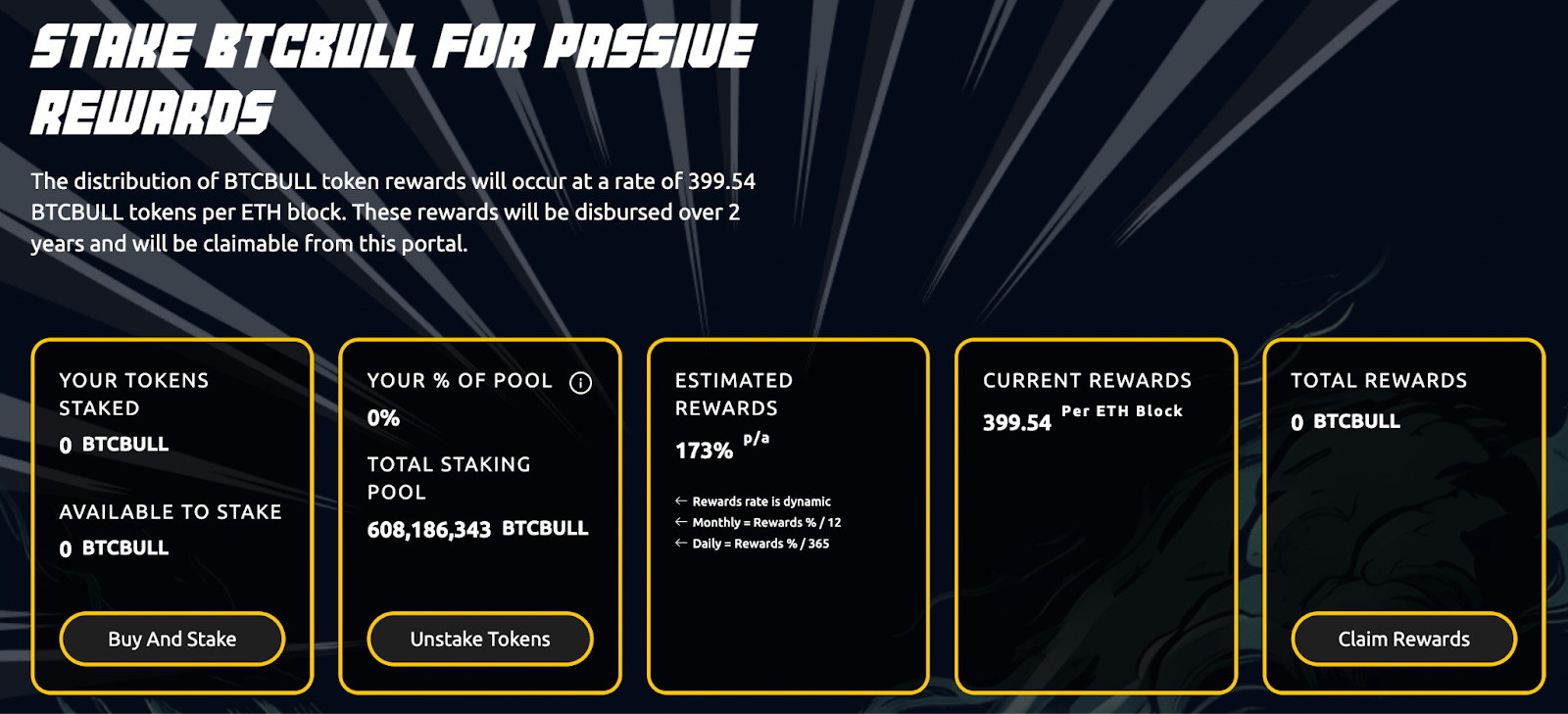 Passive Income With BTC Bull Token’s Staking Rewards