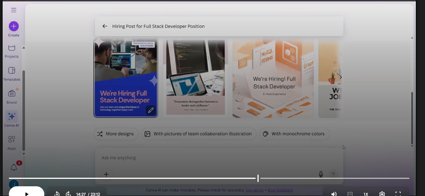 Content Creation with Canva AI