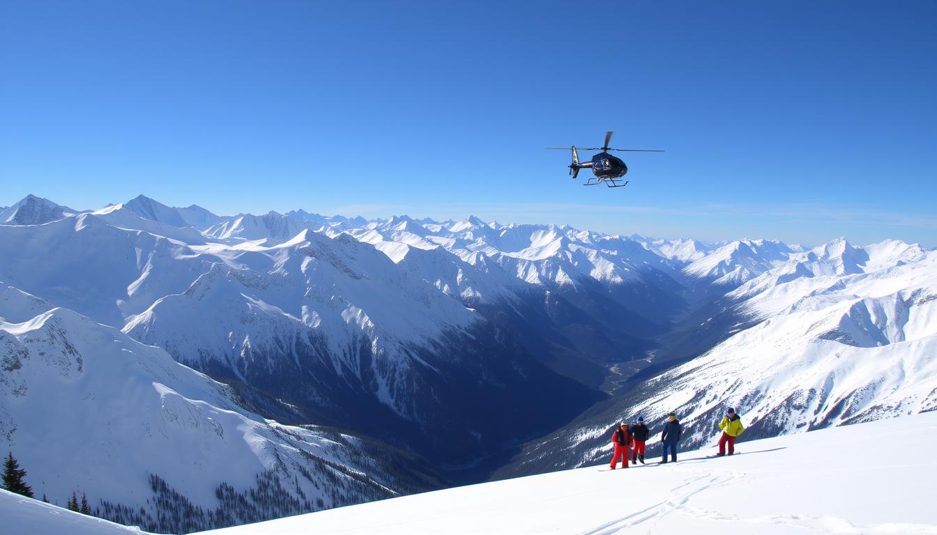 Heli-skiing in British Columbia, Canada