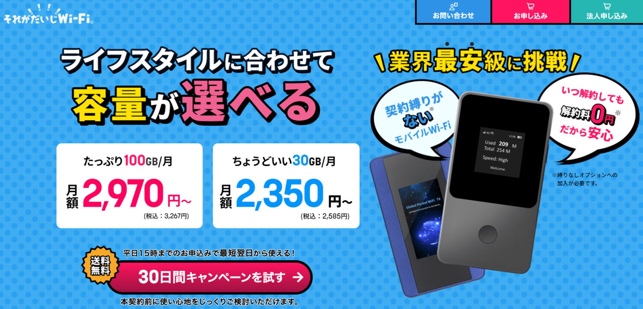 それが大事WiFi