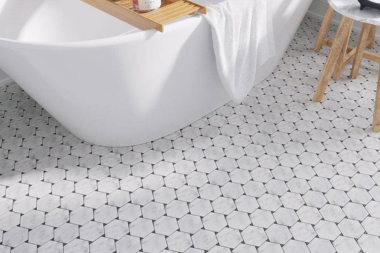 patterned tiles that will elevate your bathroom flooring geometric hexagon tile design with bathtub custom built michigan