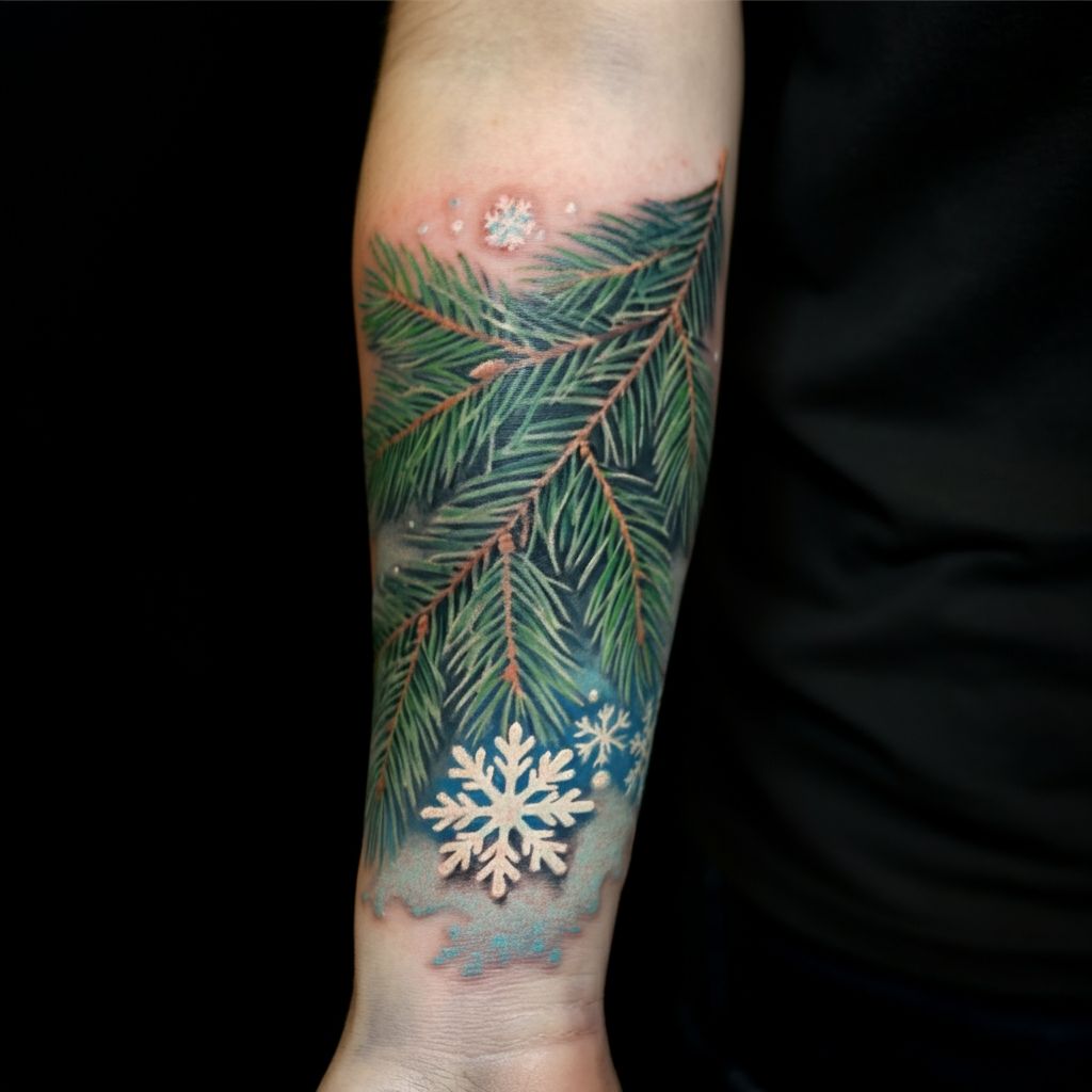 Snowflake Tattoo on forearm
