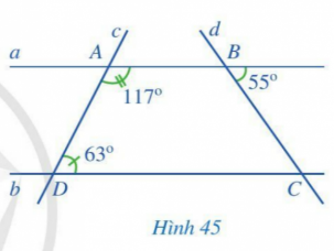 Khởi độngCâu hỏi: Hình 33 minh họa góc quan sát của người phi công và góc quan sát của người hoa tiêu khi hướng dẫn máy bay bay vào vị trí ở sân bay.Theo em dự đoán, hai góc đó có bằng nhau hay không?Giải nhanh:Hai góc đó bằng nhauI. Hai góc đồng vị. Hai góc so le trongII. Dấu hiệu nhận biết hai đường thẳng song songBài 1: Quan sát các Hình 38a, 38b, 38c và đoán xem các đường thẳng nào song song với nhau.Giải nhanh:Hình a - a // b  Hình b - d // e  Hình c - n // m Bài 2: a) Thực hành vẽ đường thẳng b đi qua điểm M và song song với đường thẳng a ( M ∉ a) bằng ê ke theo các bước sau:b) Giải thích vì sao đường thẳng b song song với đường thẳng aGiải nhanh:a) HS thực hành.b) b // a vì c cắt 2 đường thẳng a và b tạo ra một cặp góc đồng vị bằng nhau.III. Tiên đề Euclid về đường thẳng song song.IV. Tính chất của hai đường thẳng song songBài 1: Tìm số đo x trong Hình 43, biết u // vGiải nhanh:Vì u // v nên x=500 V. Bài tập