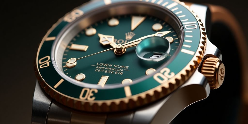 Customized Rolex watch with unique features and elegance.