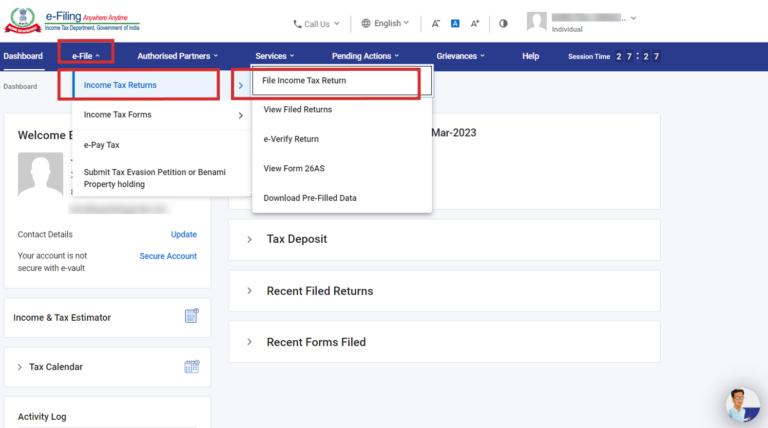 Revised  Income Tax Return under section 139 (5)