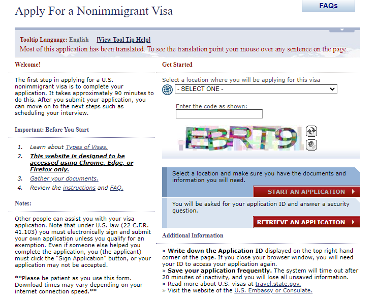 How can I apply for a student visa in the USA? Start with the DS-160 form. 