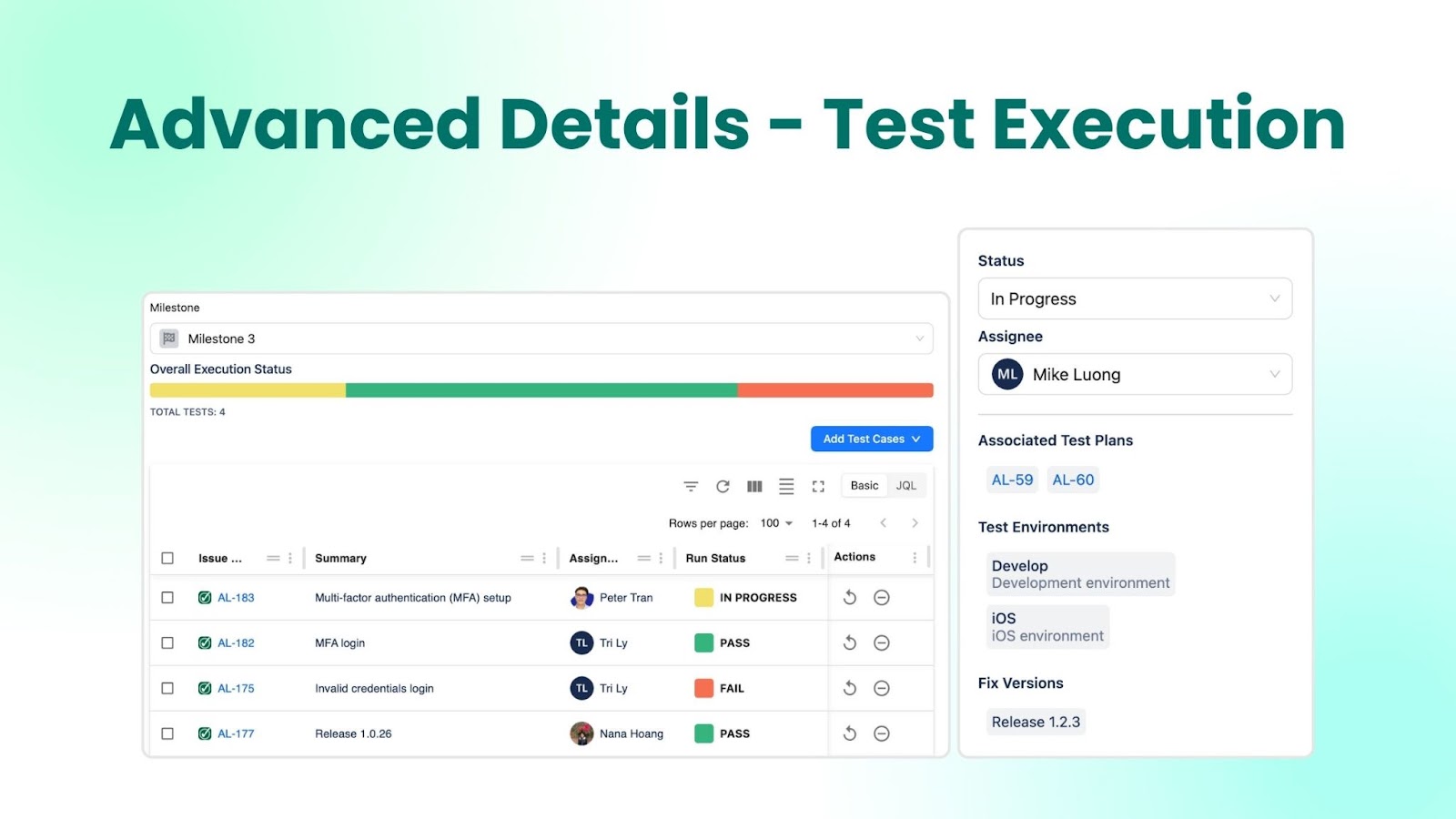 October 2024 Release - Improved Test Details with Test Execution