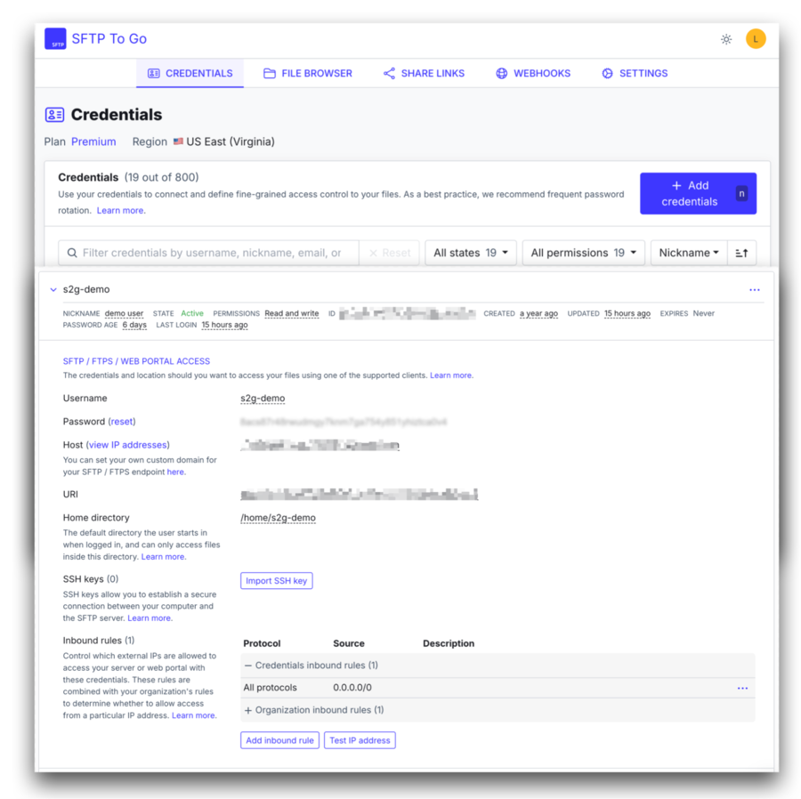 connecting sftp cloudmounter