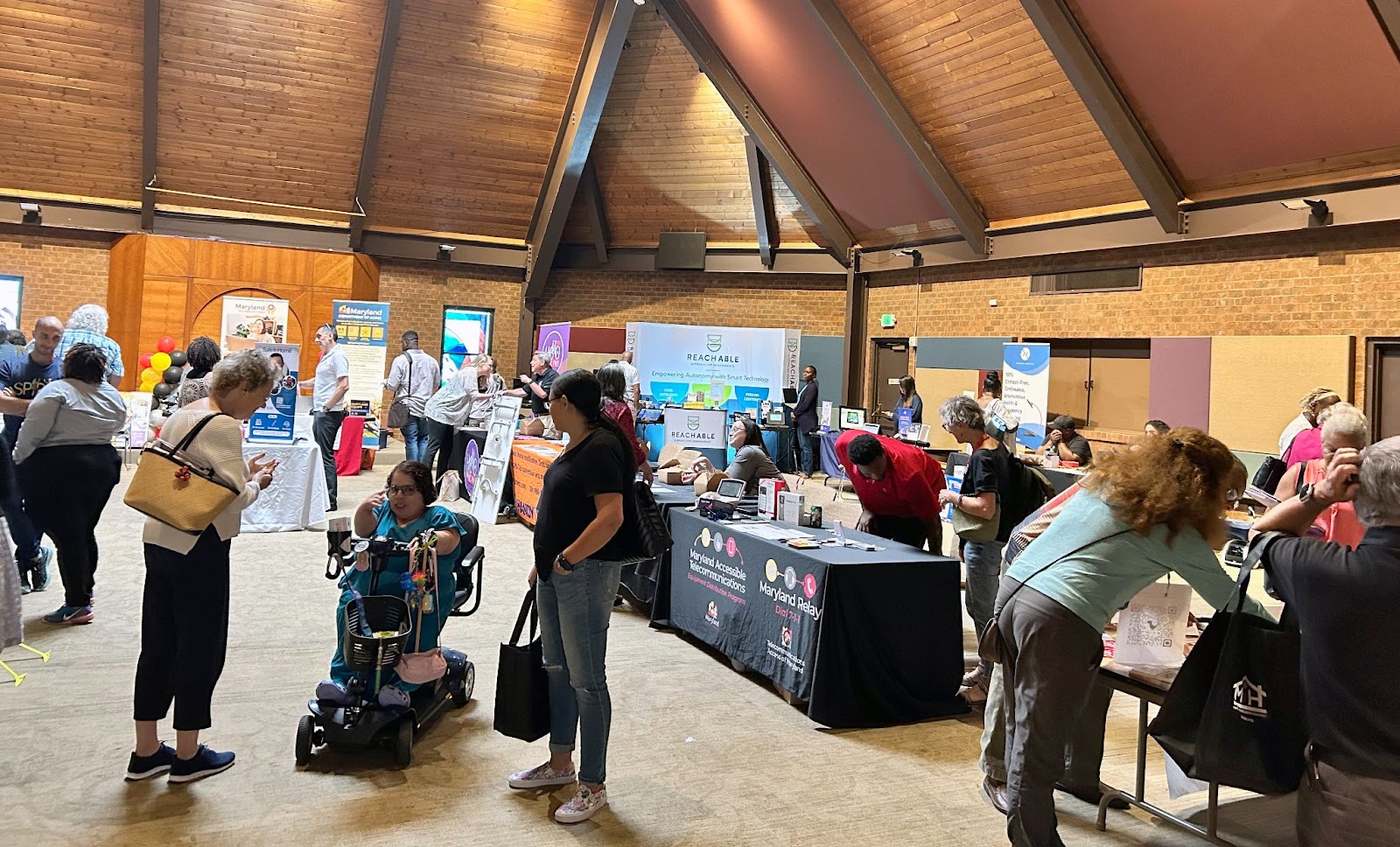 Maryland residents and technology vendors gather at the Power Up Your Life event.