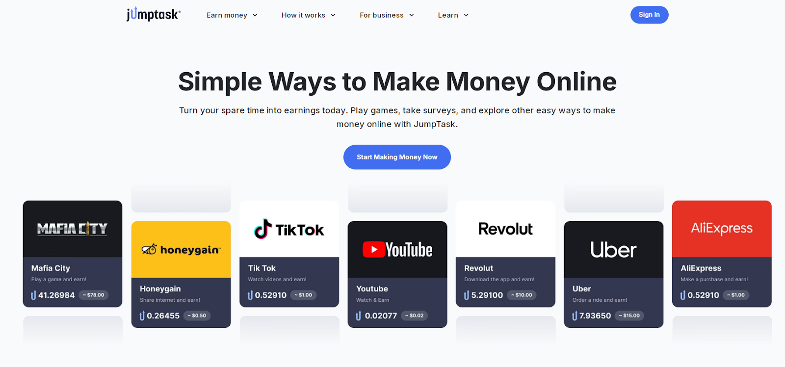 Интерфейс JumpTask