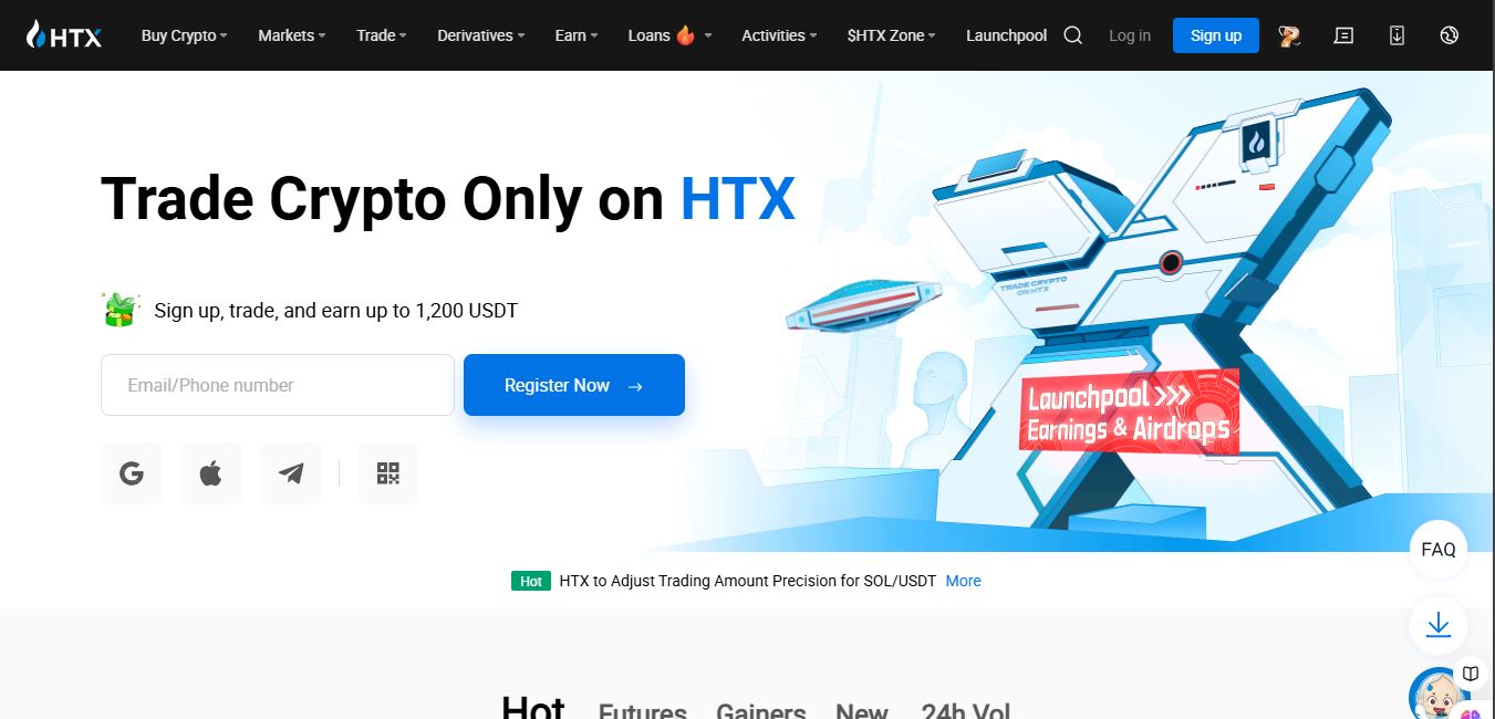 HTX homepage