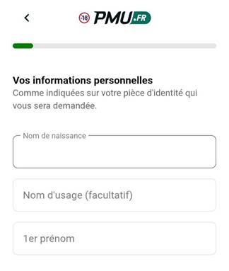 PMU informations personnelles