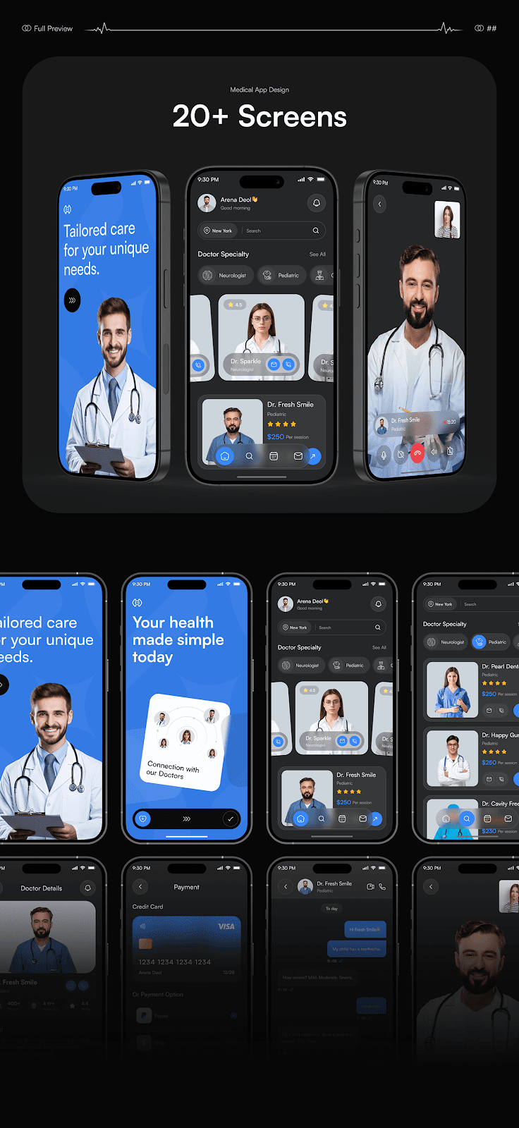 Image from the HealthNest: A Modern Medical App Design article on Abduzeedo