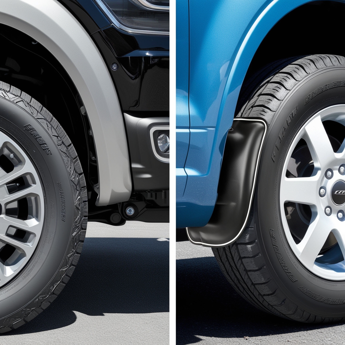 Comparison between inner fender and fender liner, highlighting their protective roles.